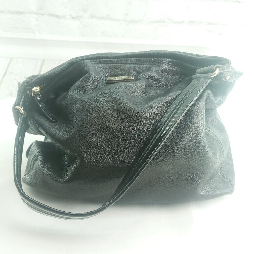 Kate Spade Womens Black Leather Adjustable Single Strap Lined Shoulder Bag